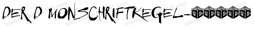 der D monschriftkegel字体转换